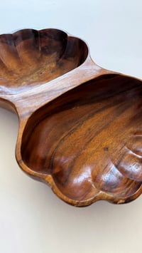 Image 4 of Vintage Teak Clamshell Serving Dish