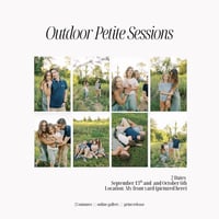 Outdoor Petite Sessions BOOKING FEE ONLY (Fall 2025
