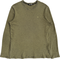 Image 1 of '07 Raf Simons "R" Logo Striped Longsleeve - M