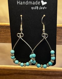 Image 1 of Dangle Turquoise Earrings 