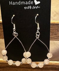 Image 1 of Dangle Rose Crystal Earrings 