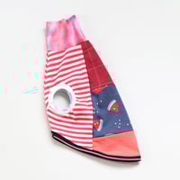 Image 2 of watermelon iggy CATNEYDOGNEY upcycled tshirt outfit top italian greyhound tank summer warm pink
