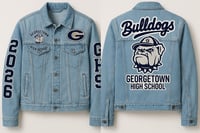 Image 1 of GEORGETOWN HIGH SCHOOL CHENILLE DENIM JACKET