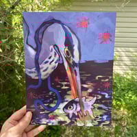 Image 2 of sparkling streams heron print