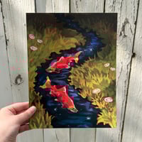 Image 1 of salmon season print