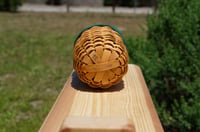 Image 3 of Bench basket, round with fabric liner