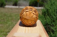 Image 4 of Bench basket, round with fabric liner