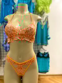 Image 1 of 2 tone bra and panty set