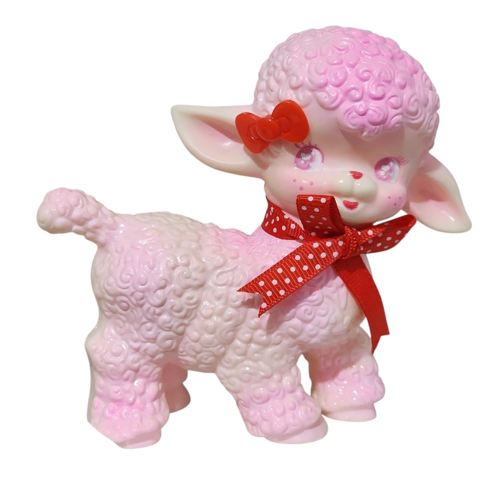Image of Borreguito rosa con moñito