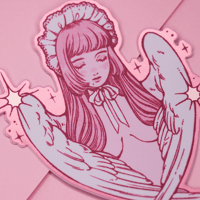 Image 2 of Sticker - Pink Angel
