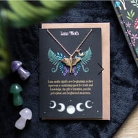 Image 1 of Luna Moth Necklace With Card
