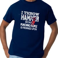 Image 3 of I Throw Hammer funny track & field throws shirt (male & female)