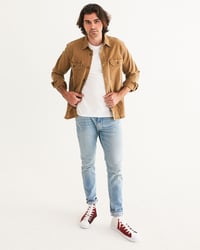 Image 2 of Tourback Red Men's Hightop Canvas Shoe