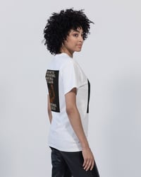 Image 2 of We Remember, We Build Tee – Freedom & Fire Edition Unisex Tee | Champion White