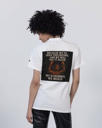 Image 4 of We Remember, We Build Tee – Freedom & Fire Edition Unisex Tee | Champion White