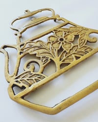 Image 2 of Vintage Brass Teapot Trivet