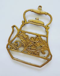 Image 1 of Vintage Brass Teapot Trivet