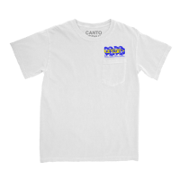 Image 2 of Double Overhead Pocket Tee - Blue and Yellow