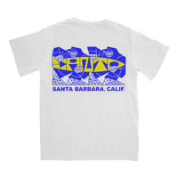 Image 1 of Double Overhead Pocket Tee - Blue and Yellow