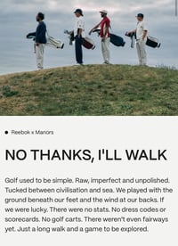 Image 4 of REEBOK X MANORS NO THANKS I'LL WALK T-SHIRT WHITE [2025]