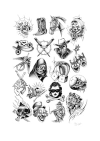 Image 1 of Jason Scarr - Hand Drawn Flash Print
