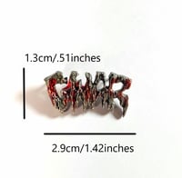 Image 2 of Tour Exclusive 2013 Blood Spattered GWAR Enamel Pin