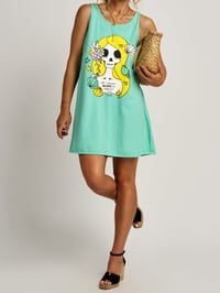 Image 3 of VESTIDO SKATER SIRENA TURQUESA