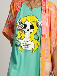 Image 2 of VESTIDO SKATER SIRENA TURQUESA