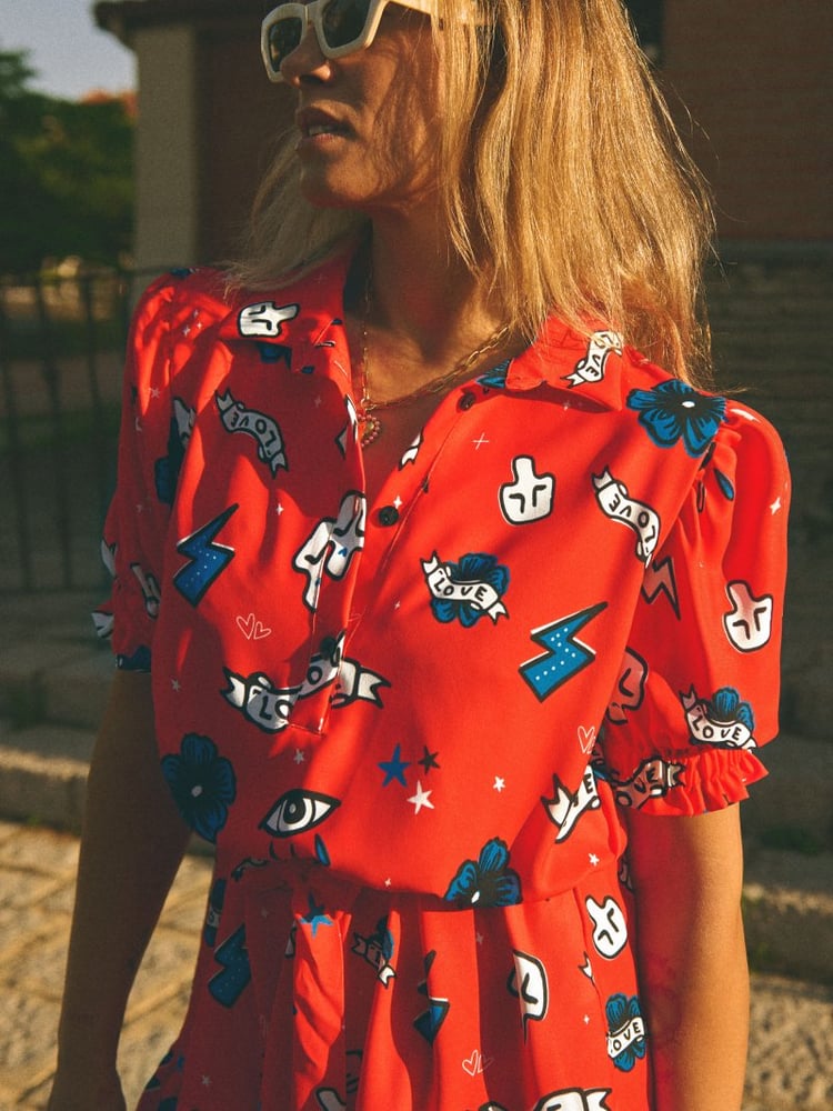 Image of VESTIDO RITA ROJO