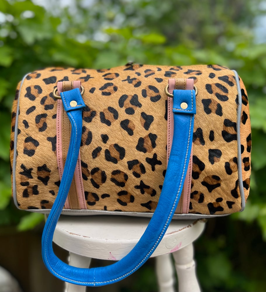 Image of Harlequin Collection - Animal Print Barrel Bag #29