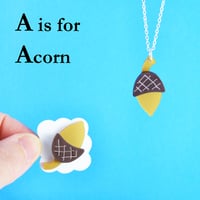 Image 2 of Little Alphabet Charm necklaces and brooches A to E