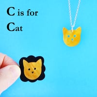 Image 4 of Little Alphabet Charm necklaces and brooches A to E