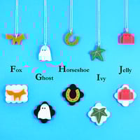 Image 1 of Little Alphabet Charm necklaces and brooches F to J 