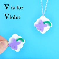 Image 2 of Little Alphabet Charm necklaces and brooches V to Z