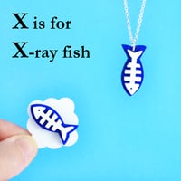 Image 4 of Little Alphabet Charm necklaces and brooches V to Z