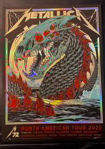 Image of METALLICA - NY - OL' GREENY gigposter - foil variant