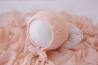 Image 2 of Peach Bonnet Set 