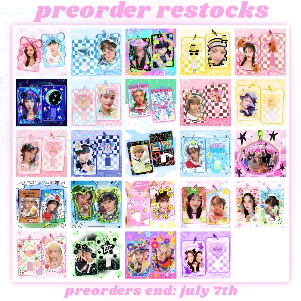 PREORDER: Acrylic Photocard Holders & Keychains Restocks June - July  25