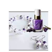 Image 1 of NEW!!! Pretty Lilac and Gray Bracelet and Pretty Lilac and Gray Earrings for Kids Teens Girls 