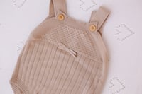 Image 2 of little bow sitter romper - beige 