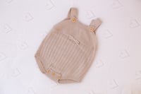 Image 1 of little bow sitter romper - beige 