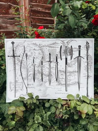 Image 1 of The Fellowship Weapons Fine Art Giclee Print 