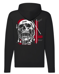 Image 2 of TRASH SKULL ZIP HOODIE 