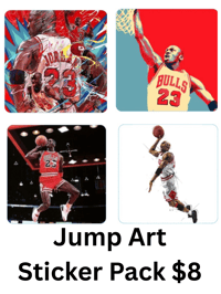 Jump Art Jordan Sticker pack (4 stickers)