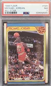 Image 1 of 1988 Fleer All Star Michael Jordan PSA 7