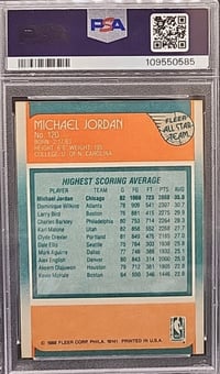 Image 2 of 1988 Fleer All Star Michael Jordan PSA 7