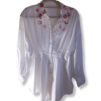 Image 2 of Lipstick Kiss Shirt – Hand-Painted Collar Detail