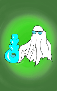 Benny the Bong Buddy Ghost Poster Print 