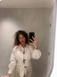 Image 5 of Lipstick Kiss Shirt – Hand-Painted Collar Detail