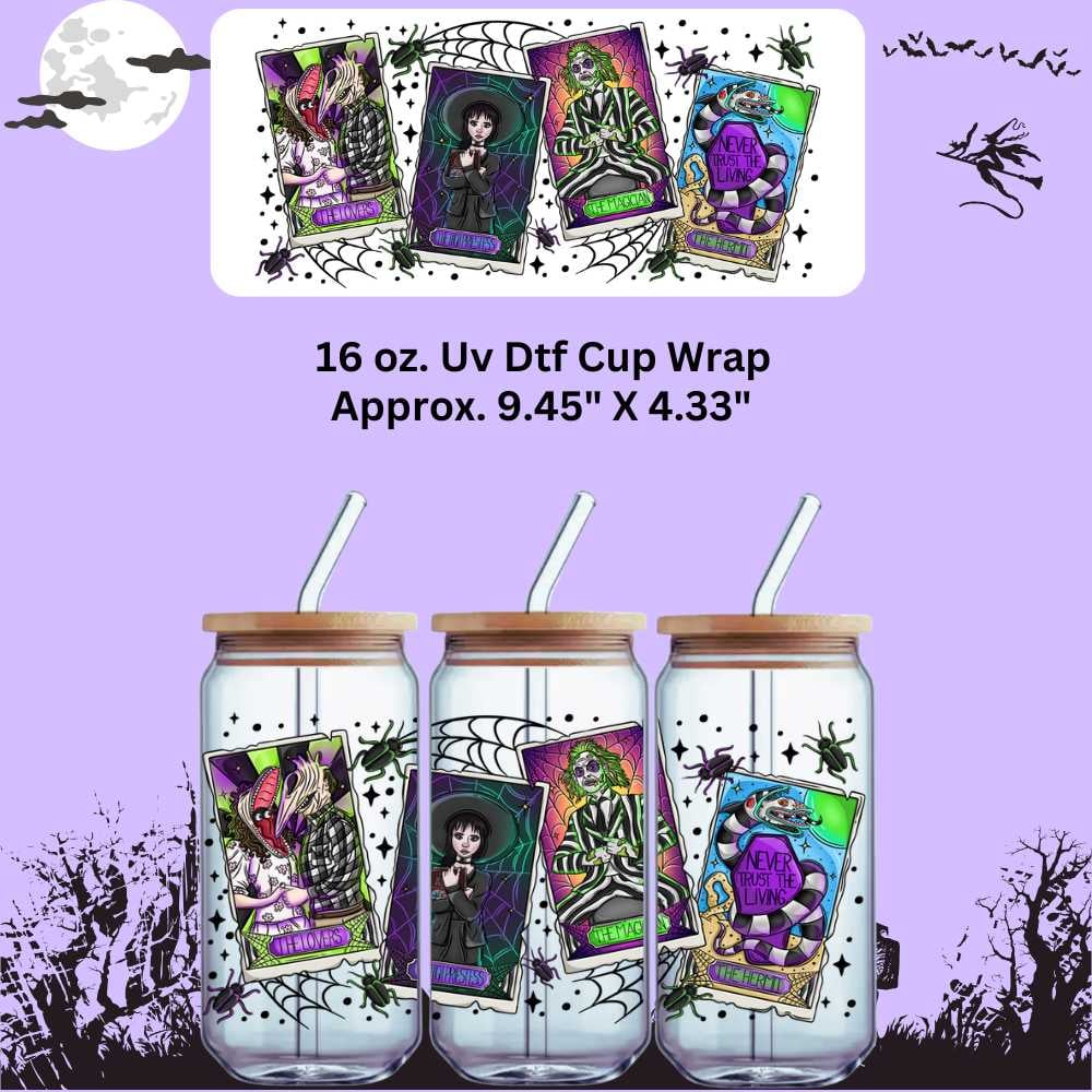 Image of Beetlejuice Tarot Cards Uv Dtf Wrap Double sided W0730